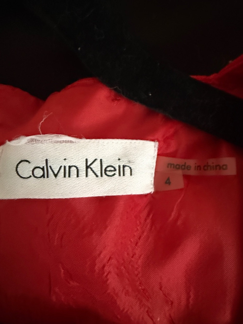 Calvin Klein Red and Black Colorblock Midi Sheath Dress size 4 - Picture 9 of 15